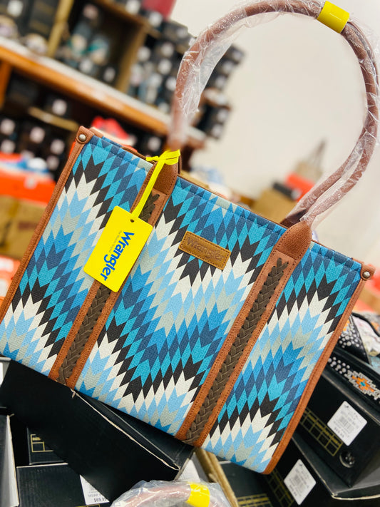 Blue Aztec Wrangler Purse