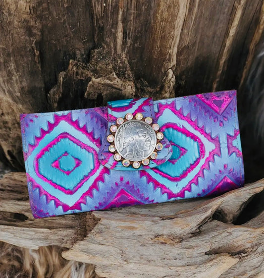 Aztec Leather Wallet