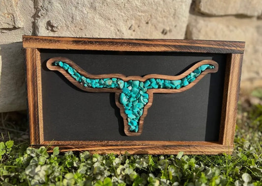 Black Western Turquoise Sign