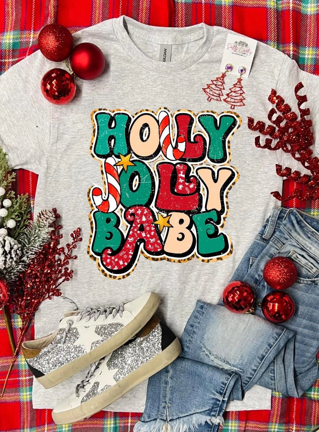 Holly jolly babe tee