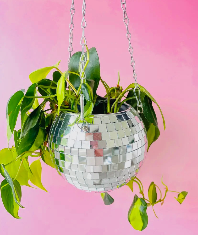 Disco Ball 6” Hanging Planter